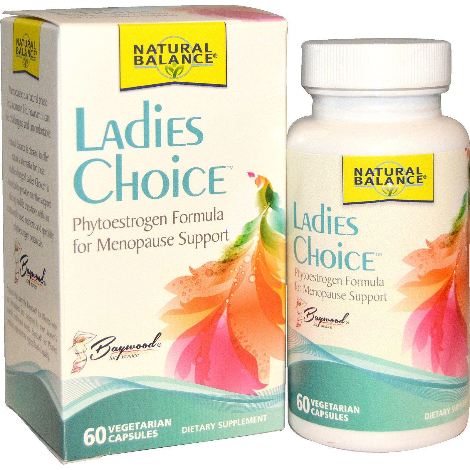 Natural Balance, Ladies Choice, Fórmula con Fitoestrógenos para la Menopausia, 60 Cápsulas Vegetarianas