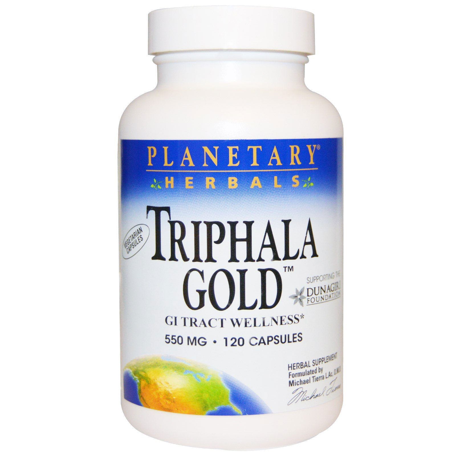 Planetary Herbals, Bienestar del tracto GI, Triphala, 550 mg, 120 cápsulas