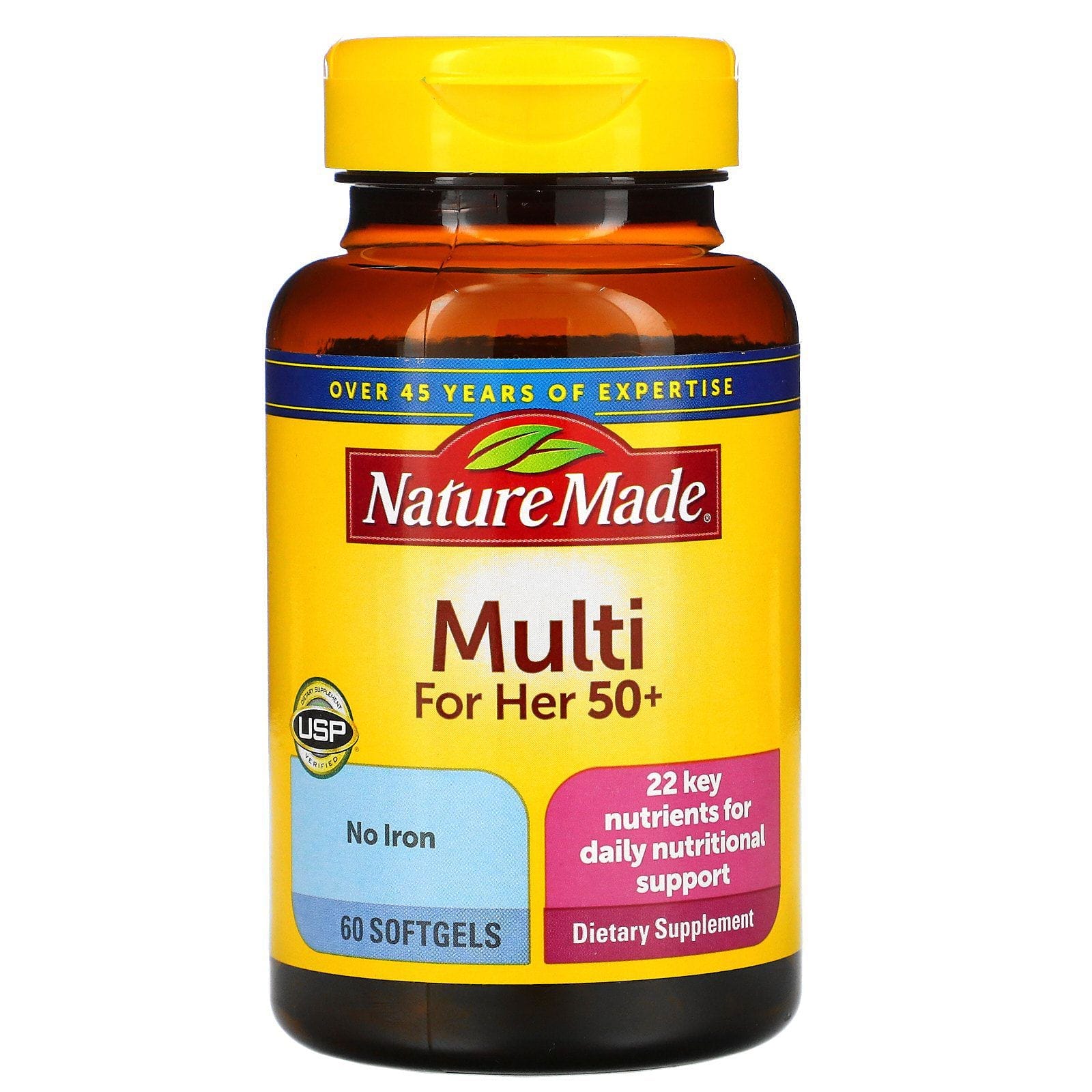 Nature Made, Multi for Her 50+ (Multi para ella 50+), 60 cápsulas de gel suave