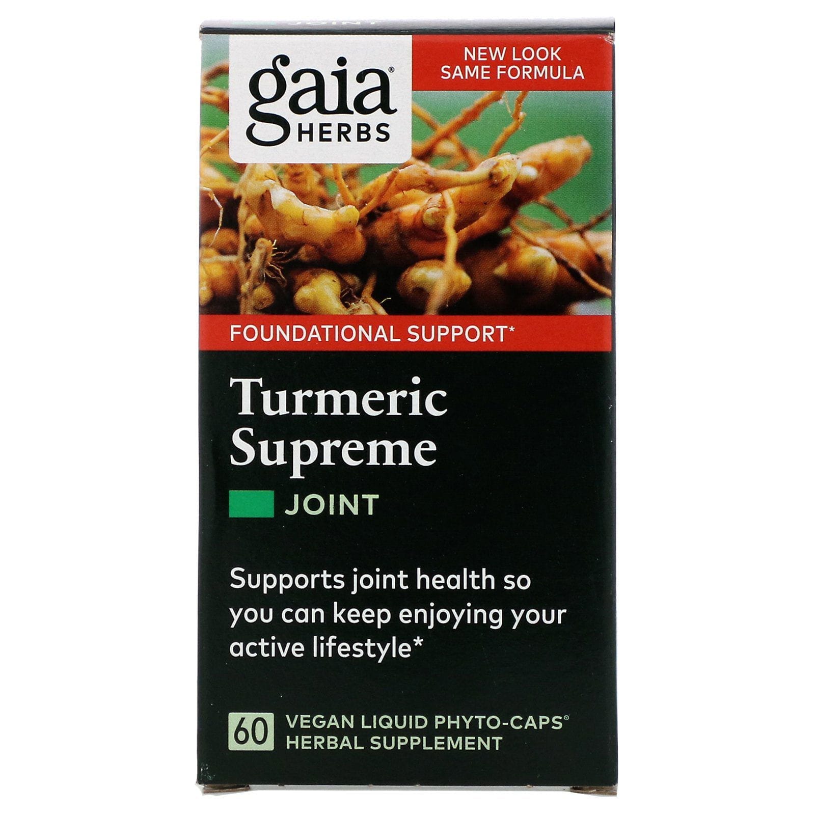 Gaia Herbs, Cúrcuma suprema, Articulaciones, 60 fitocápsulas líquidas veganas