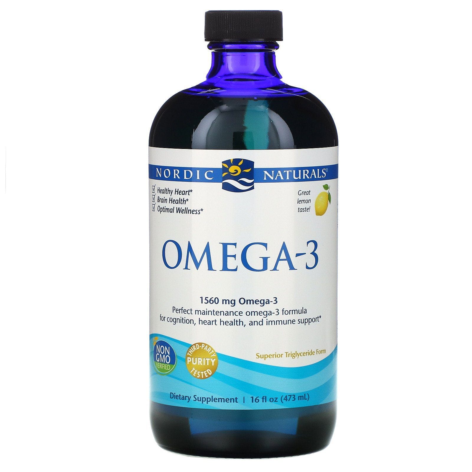 Nordic Naturals, Omega-3, Limón, 1560 mg, 473 ml (16 oz. líq.)