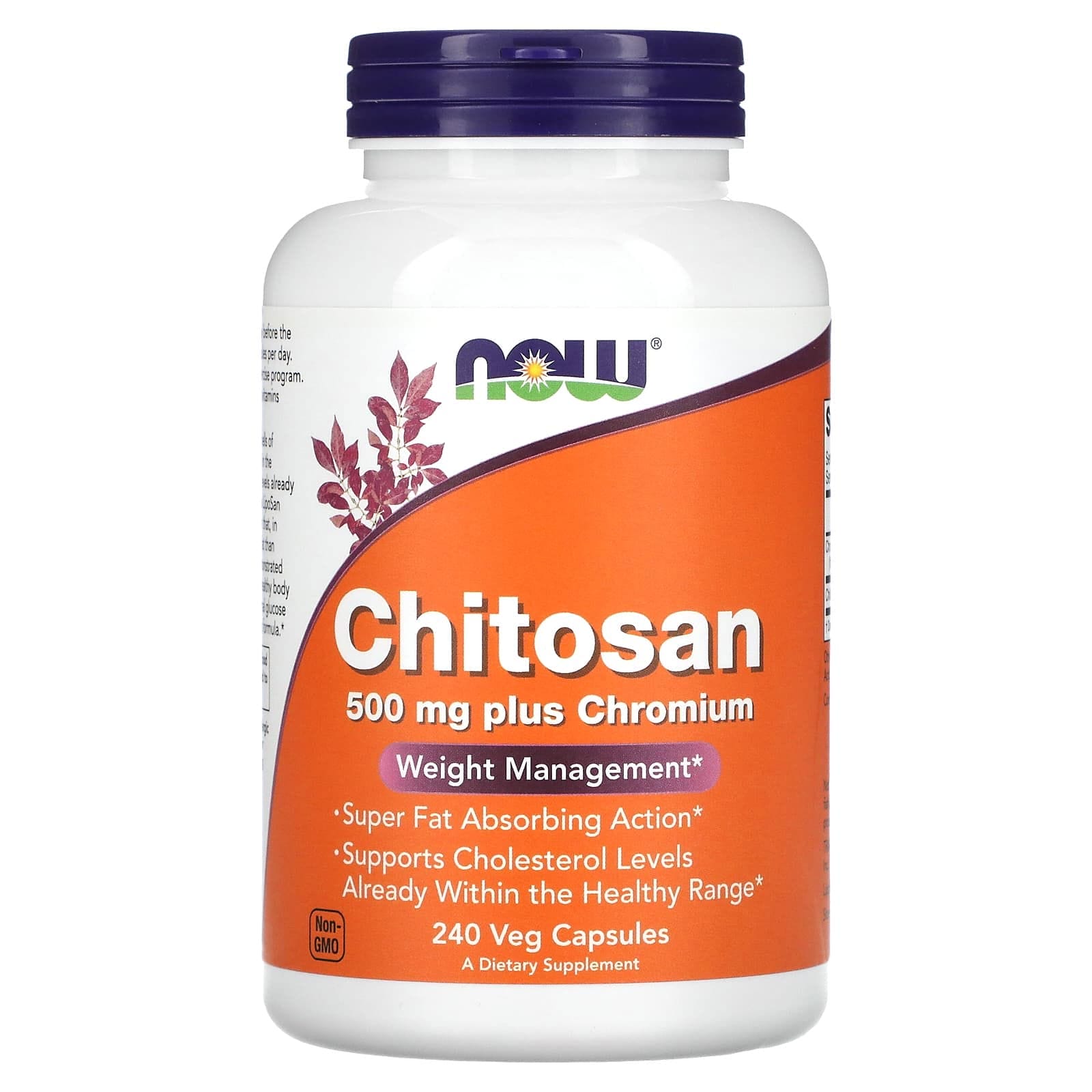 NOW Foods, Quitosano, 500 mg, 240 cápsulas vegetales