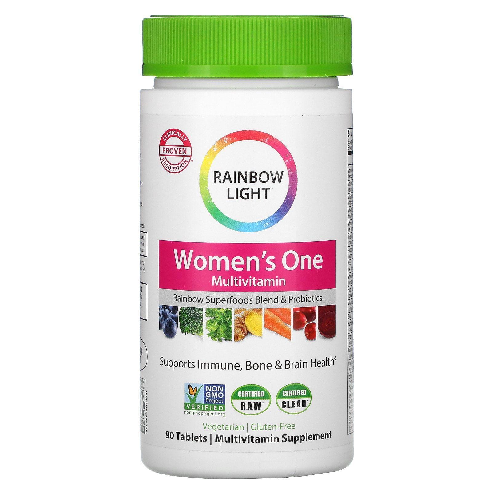 Rainbow Light, Suplemento multivitamínico de una ingesta diaria para mujeres, 90 comprimidos