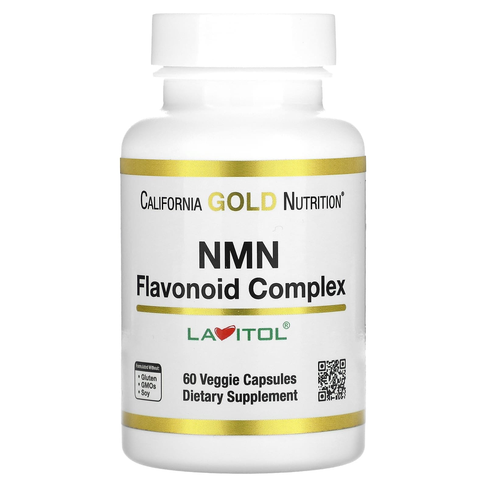 California Gold Nutrition, NMN y complejo de flavonoides, 60 cápsulas vegetales