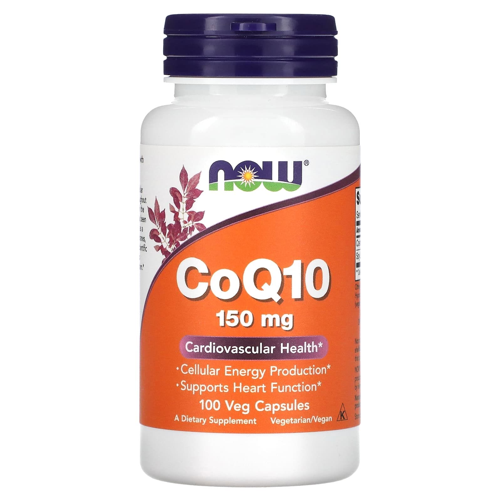 NOW Foods, CoQ10, 150 mg, 100 cápsulas vegetales