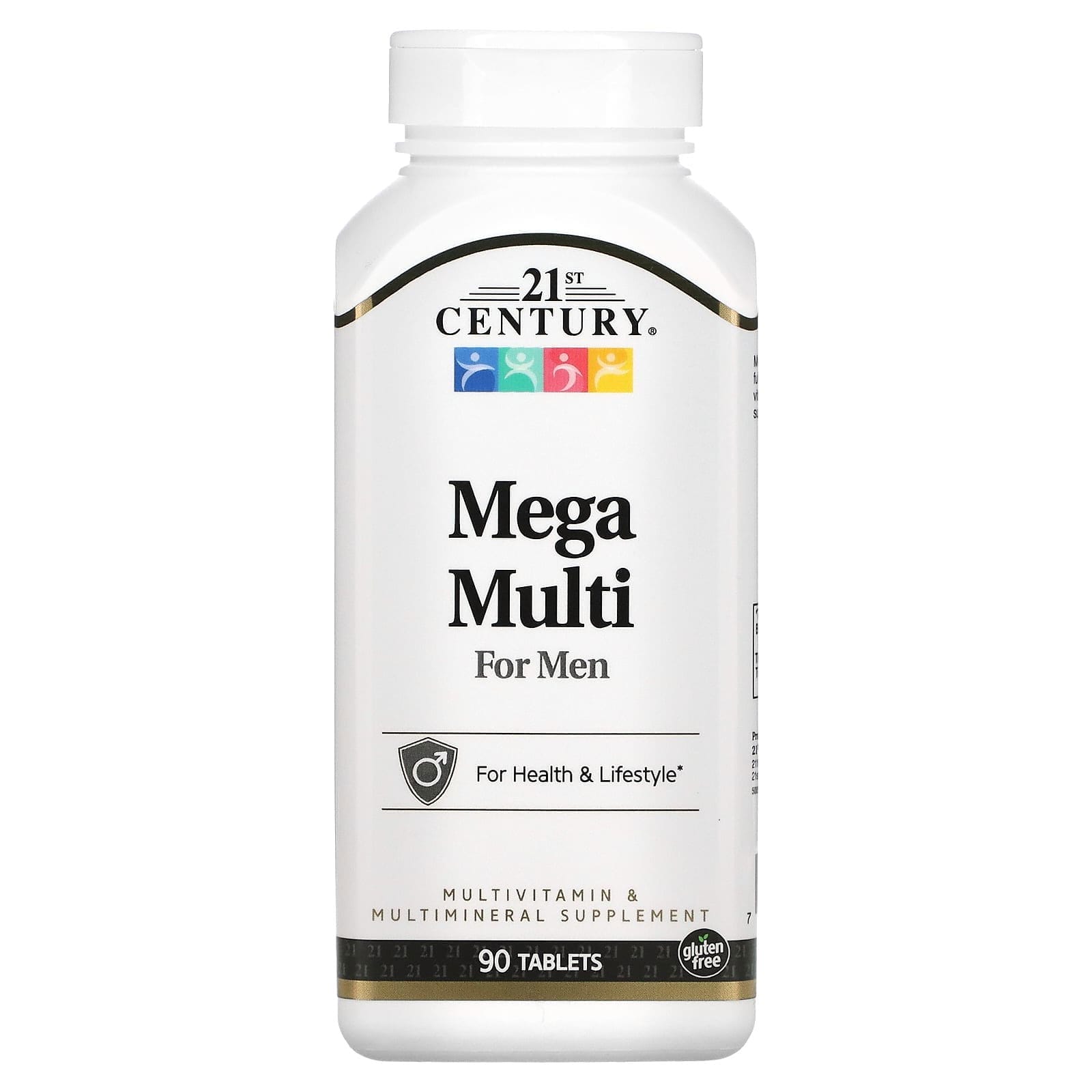 21st Century, Mega Multi para hombres, Suplemento multivitamínico y multimineral, 90 comprimidos