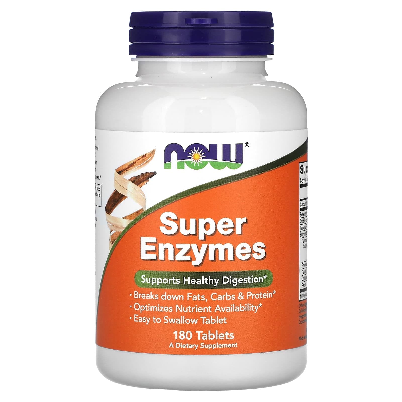NOW Foods, Súper enzimas, 180 tabletas