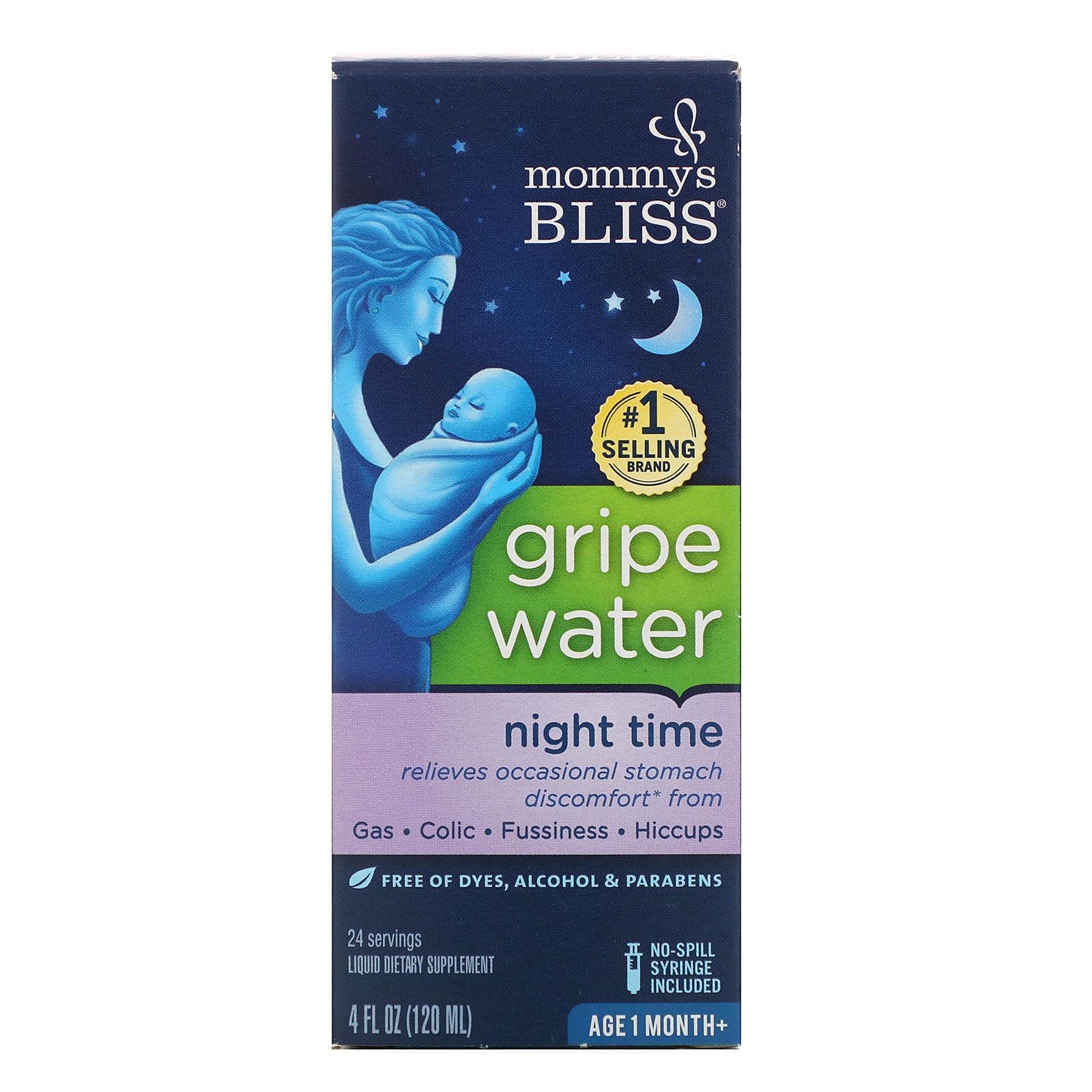 Mommy's Bliss, Night Time, agua para los cólicos, 4 fl oz (120 ml)