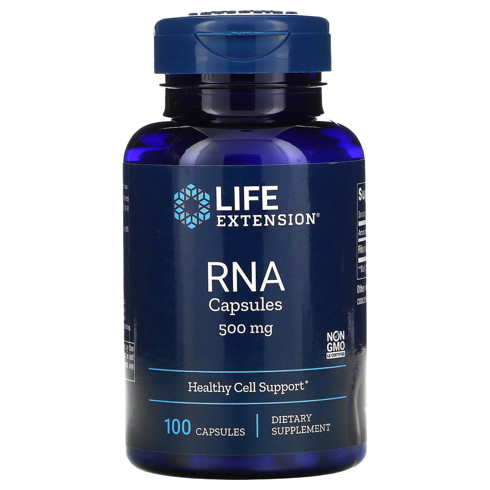 Life Extension, Cápsulas con ARN, 500 mg, 100 cápsulas