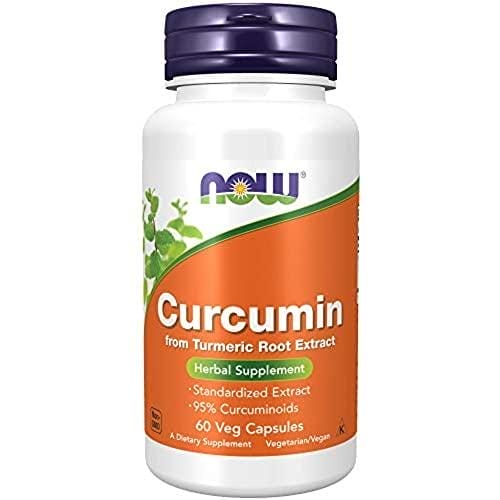 Suplementos AHORA, curcumina, derivado del extracto de raíz de cúrcuma, 60 cápsulas vegetales
