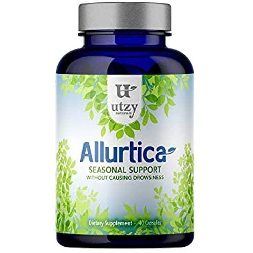 Natural Nettle Leaf Supplement Capsules - Alurtica Herbal Supplement with Quercetin and Stinging Nettle for Adults/Kids Non Drowsy 40ct
