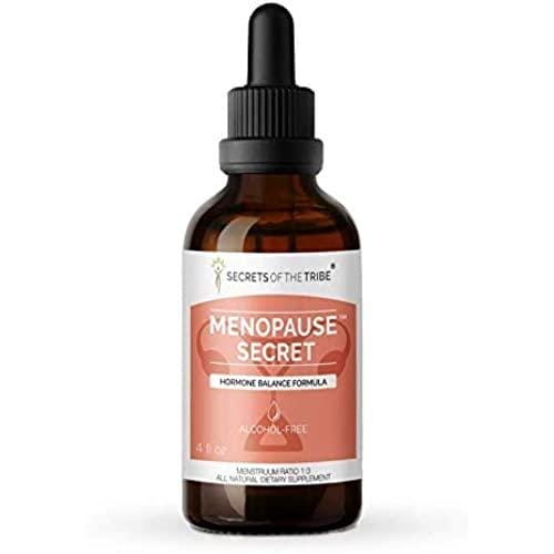 Secretos de la tribu – Secreto de menopausia, fórmula de equilibrio hormonal, mezcla de suplemento de hierbas gotas de extracto líquido sin alcohol, 1