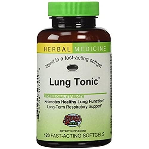 Tónico pulmonar - Remedio respiratorio herbario a largo plazo apoya la salud pulmonar y bronquial - Totalmente natural - 120 cápsulas blandas (contiene gordo, caballo, elecampano, grindelia, equinácea, raíz de pleuresía, Osha y más) - Hierbas Etc