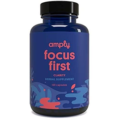 Amply Blends | Focus First | Suplemento herbal | Cápsulas de soporte de claridad | 120 unidades