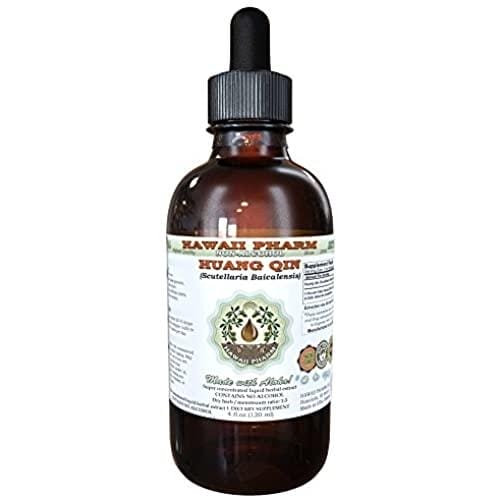 Huang Qin alcohol-free Extracto de líquido, Huang Qin, Scutellaria (Scutellaria Baicalensis) Root glycerite Suplemento de hierbas, 2 onza
