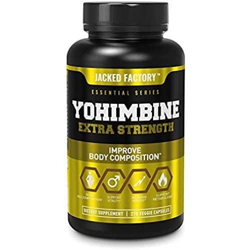 Yohimbine Suplemento Extra Fuerza 2,5 mg, 270 Cápsulas – Suplemento Premium de Extracto de Corteza de Yohimbe para Recomposición Corporal, Energía y Más – Cero Rellenos – 270 Cápsulas Veggie sin OGM