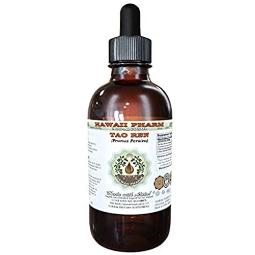 TAO Ren alcohol-free Extracto de líquido, Tao Ren, Peach (Prunus persica) Kernel glycerite Suplemento de hierbas naturales, Hawaii Pharm, EE. UU., 2 onza