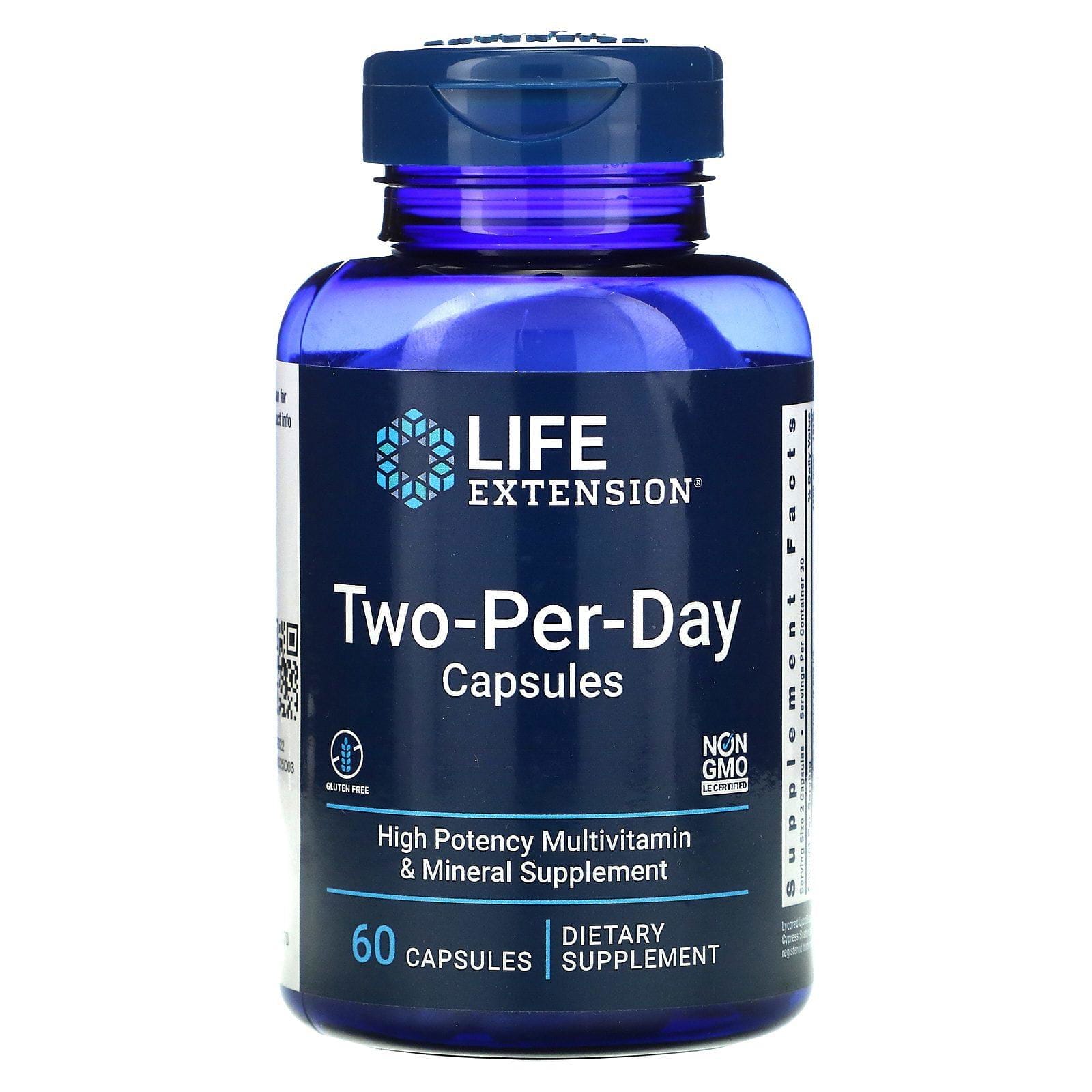 Life Extension, Cápsulas de Dos ingestas diarias, 60 cápsulas