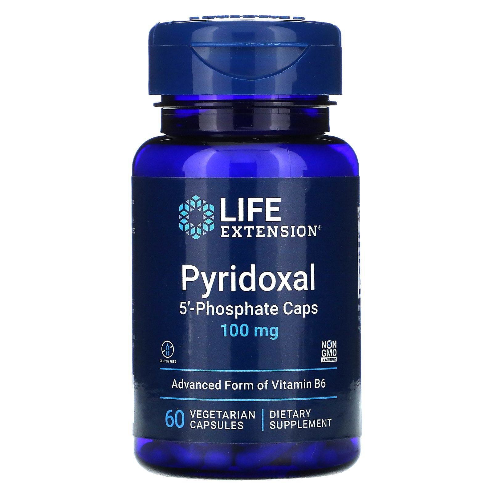 Life Extension, Cápsulas de piridoxal-5'-fosfato, 100 mg, 60 cápsulas vegetales