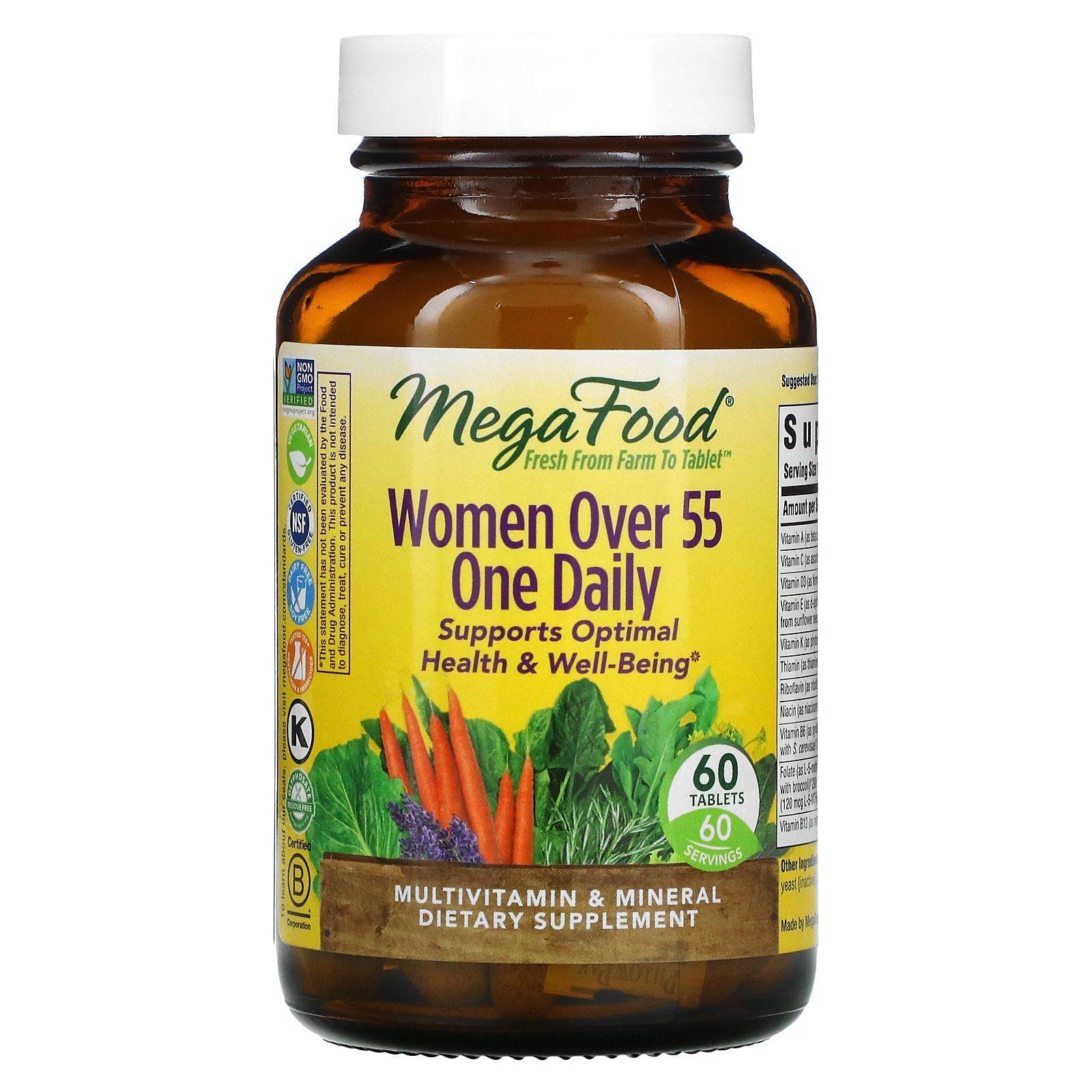 MegaFood, Mujeres mayores de 55 años, Un comprimido diario, 60 comprimidos
