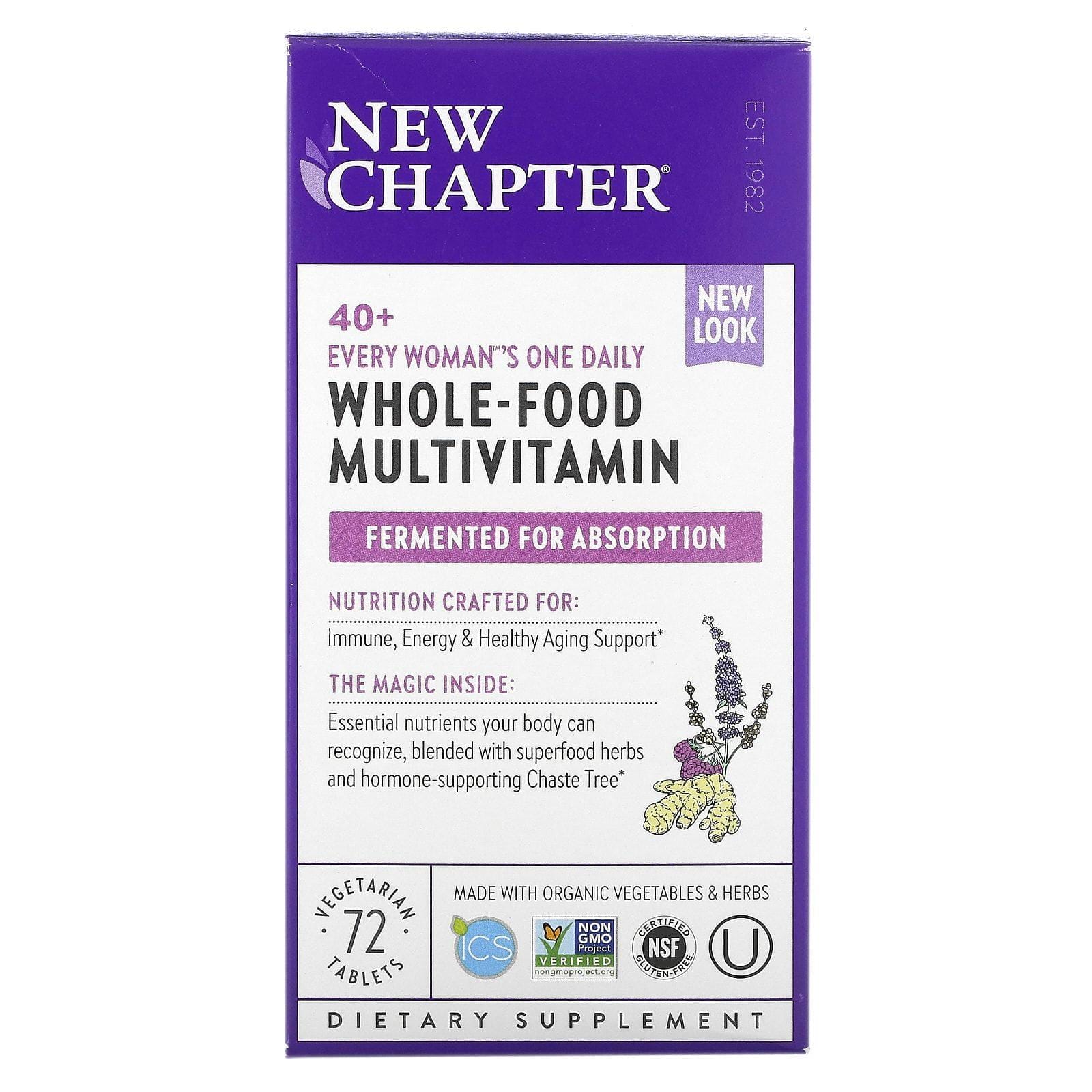 New Chapter, 40+ Every Woman's One Daily Multi, 72 Vegetarian Tablets