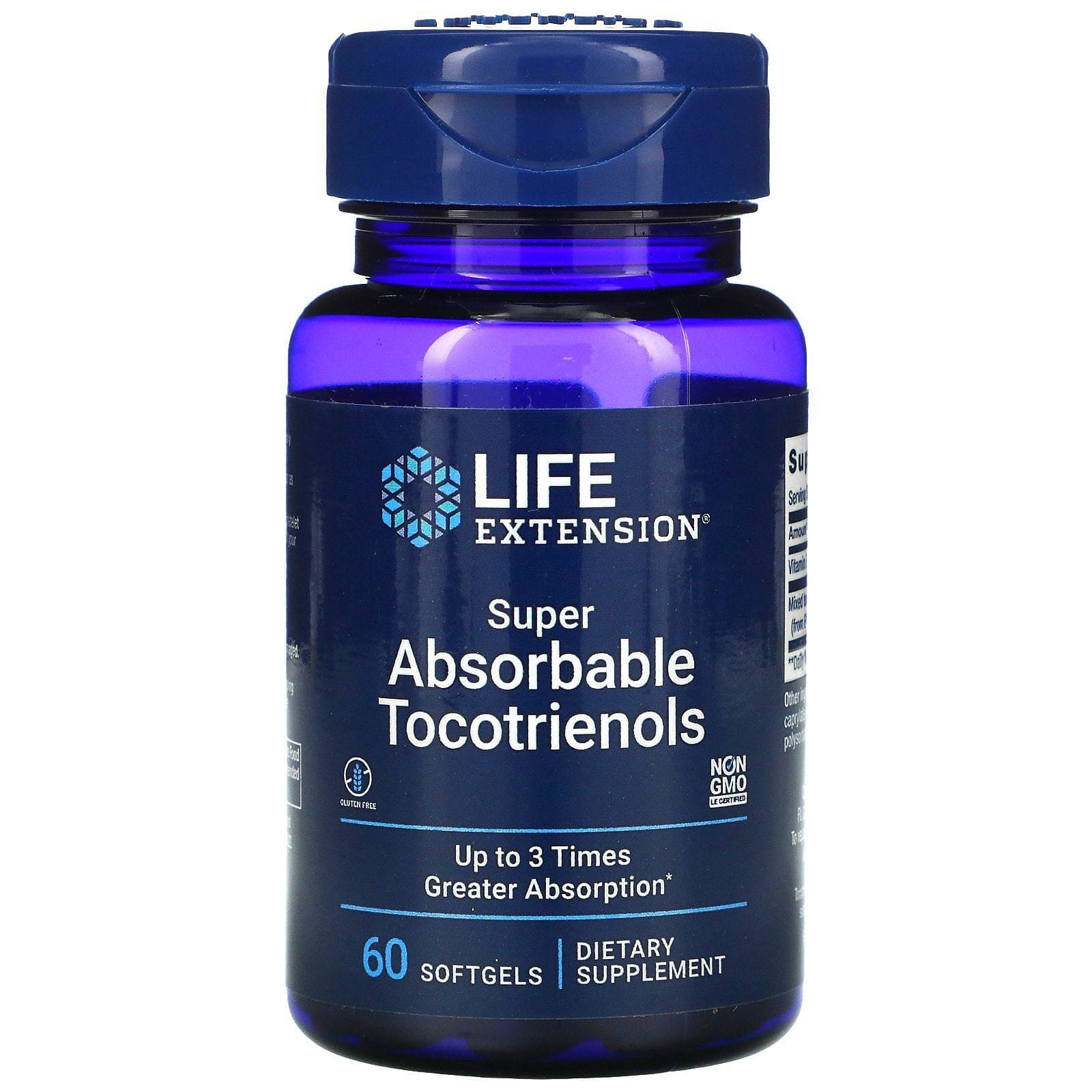 Life Extension, Tocotrienoles Super-Absorbibles, 60 Pastillas Blandas de Gel
