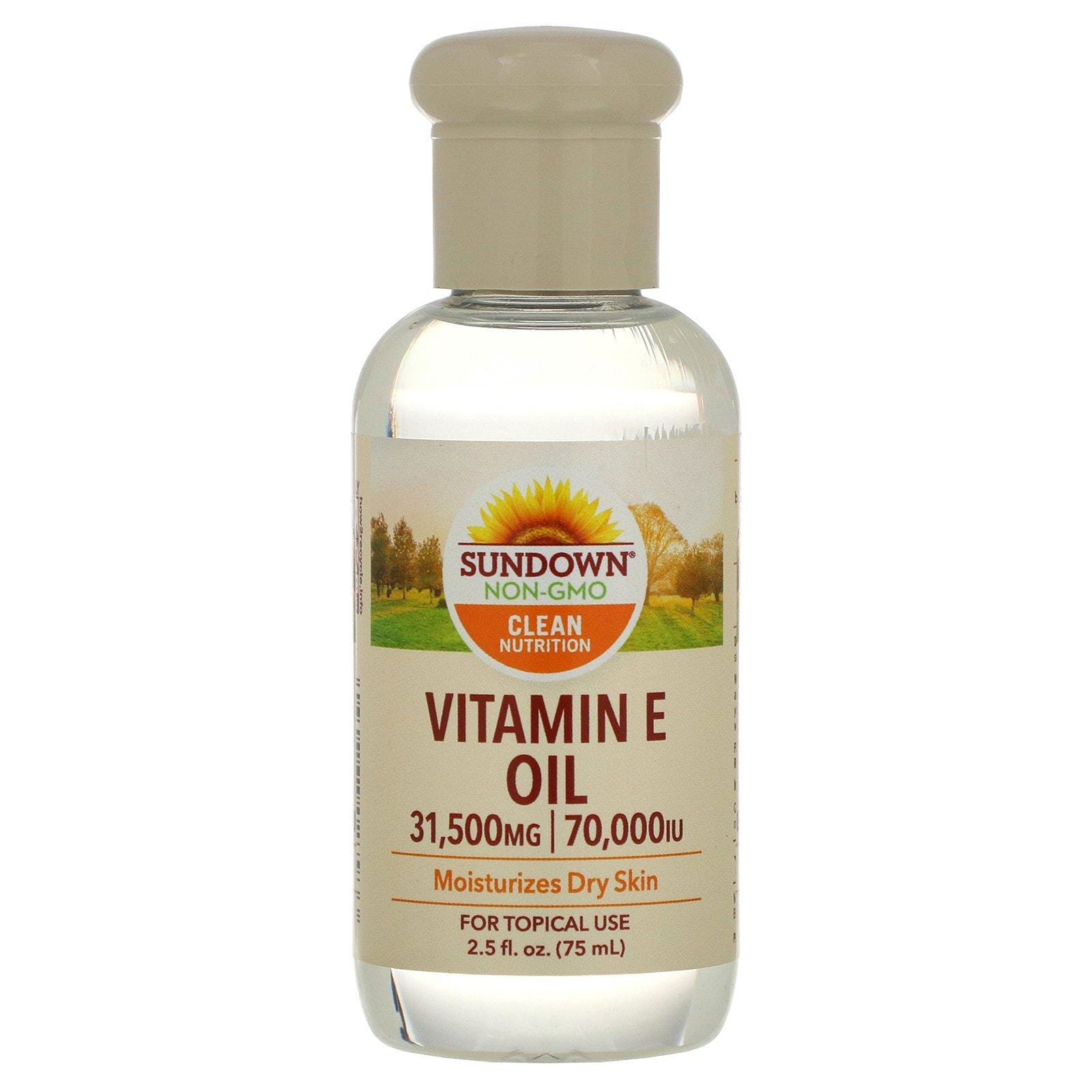 Sundown Naturals, Aceite con vitamina E, 70,000 IU (international units), 2.5 fl oz (75 ml)