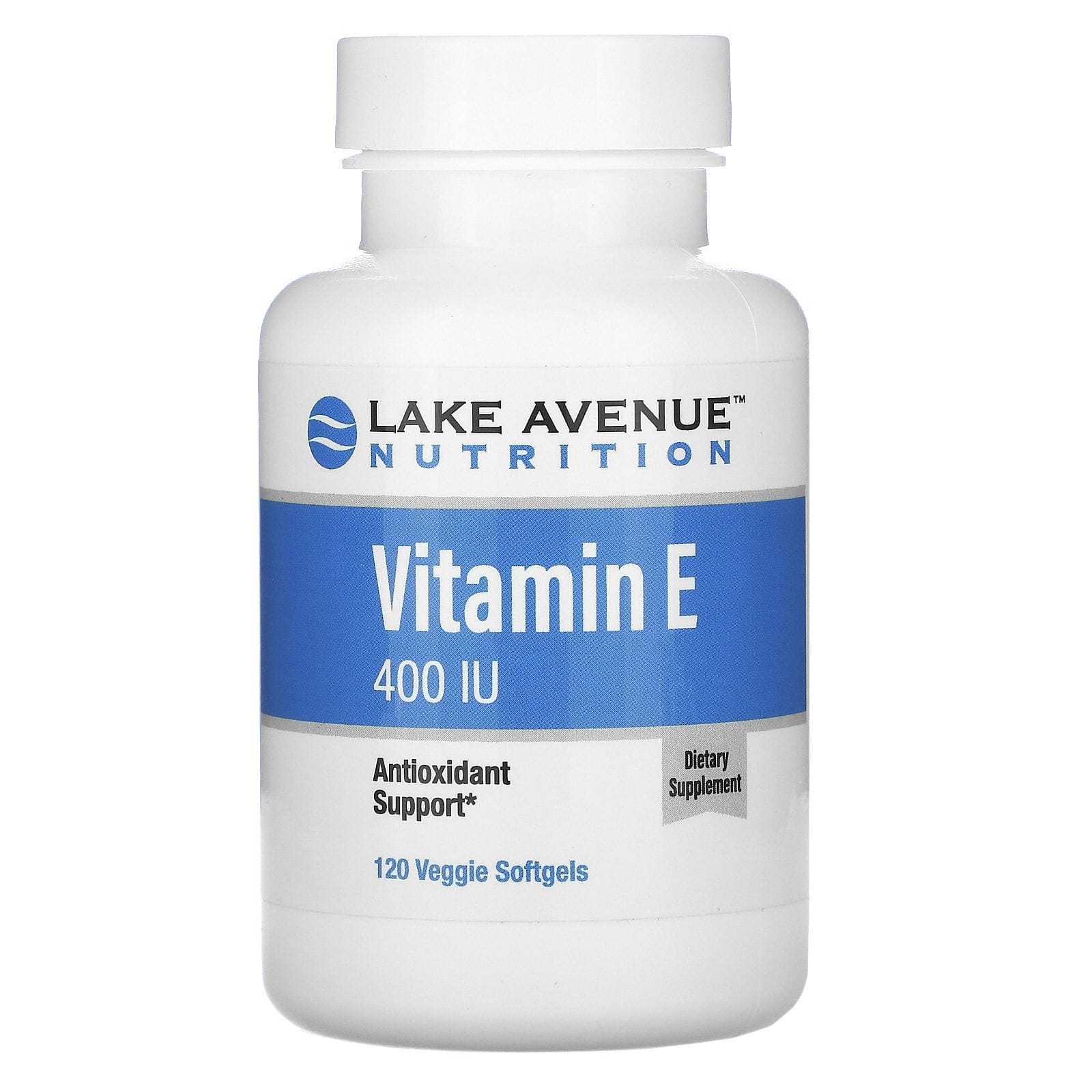 Lake Avenue Nutrition, Vitamina E, 400 UI, 120 cápsulas blandas vegetales
