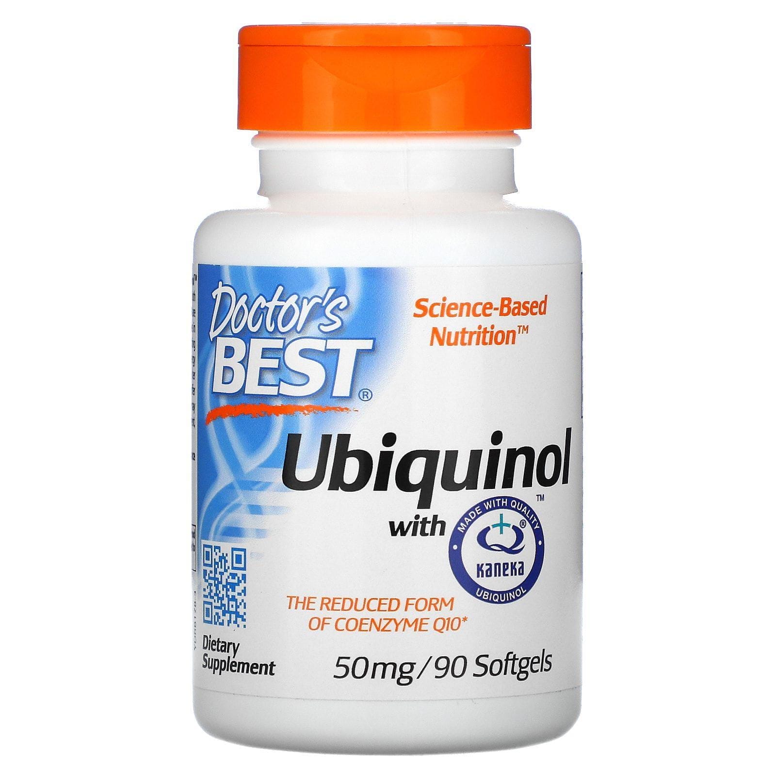 Doctor's Best, Ubiquinol con Kaneka, 50 mg, 90 cápsulas blandas