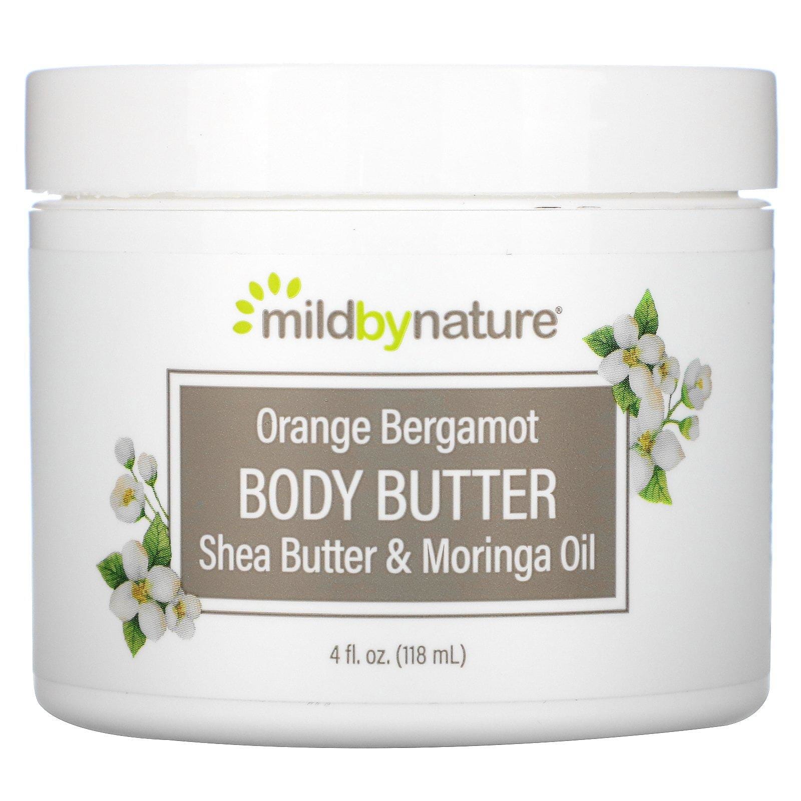 Mild By Nature, Manteca corporal con naranja y bergamota, 118 ml (4 oz. líq.)