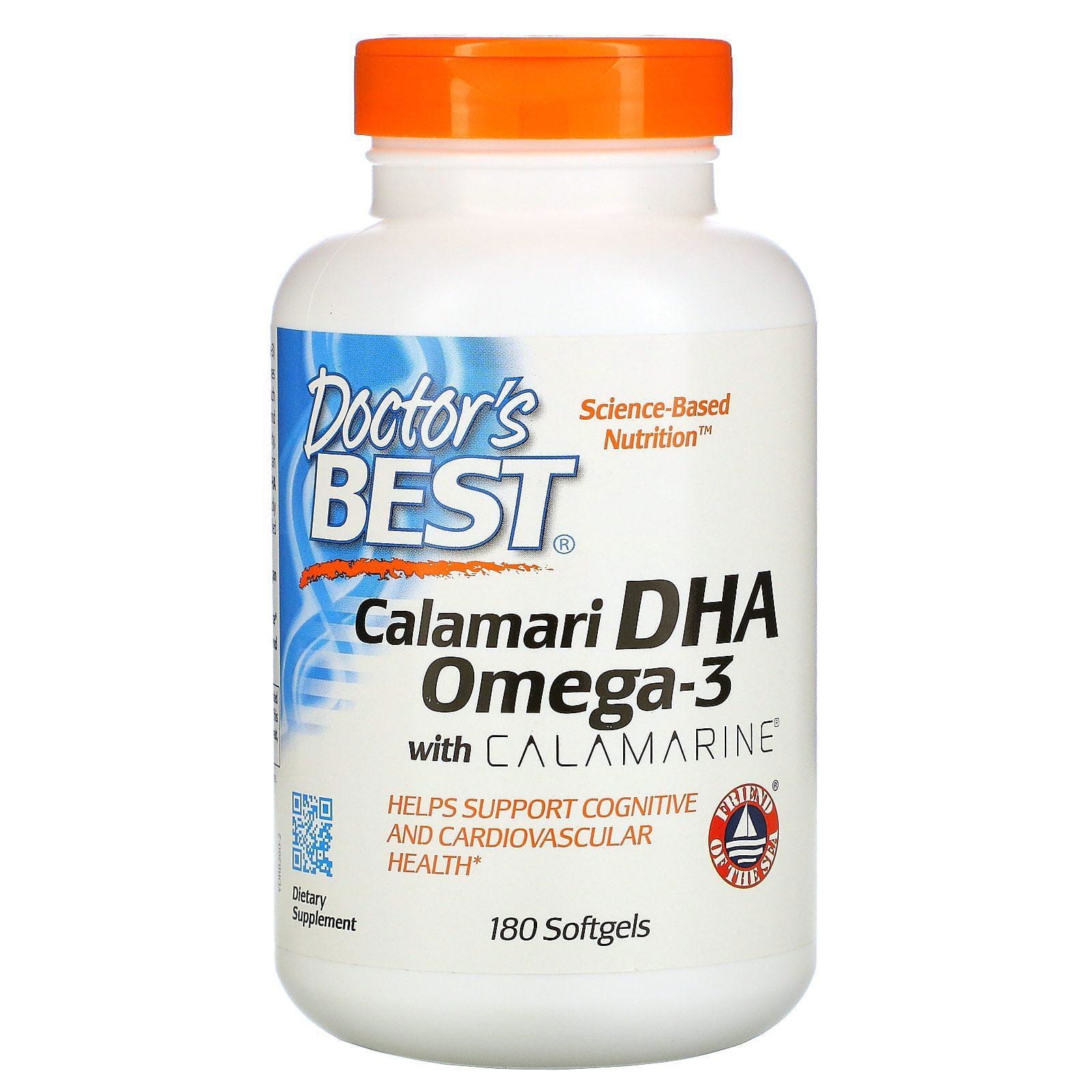 Doctor's Best, Calamari DHA 500 with Calamarine, 500 mg, 180 Softgels