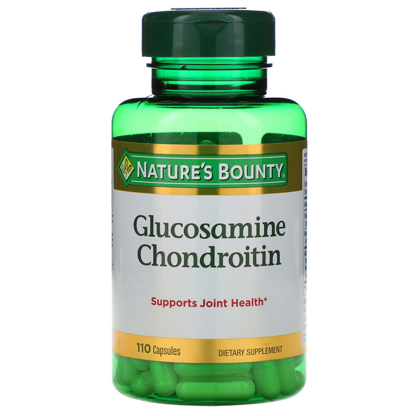 Nature's Bounty, glucosamina condroitina, 110 cápsulas