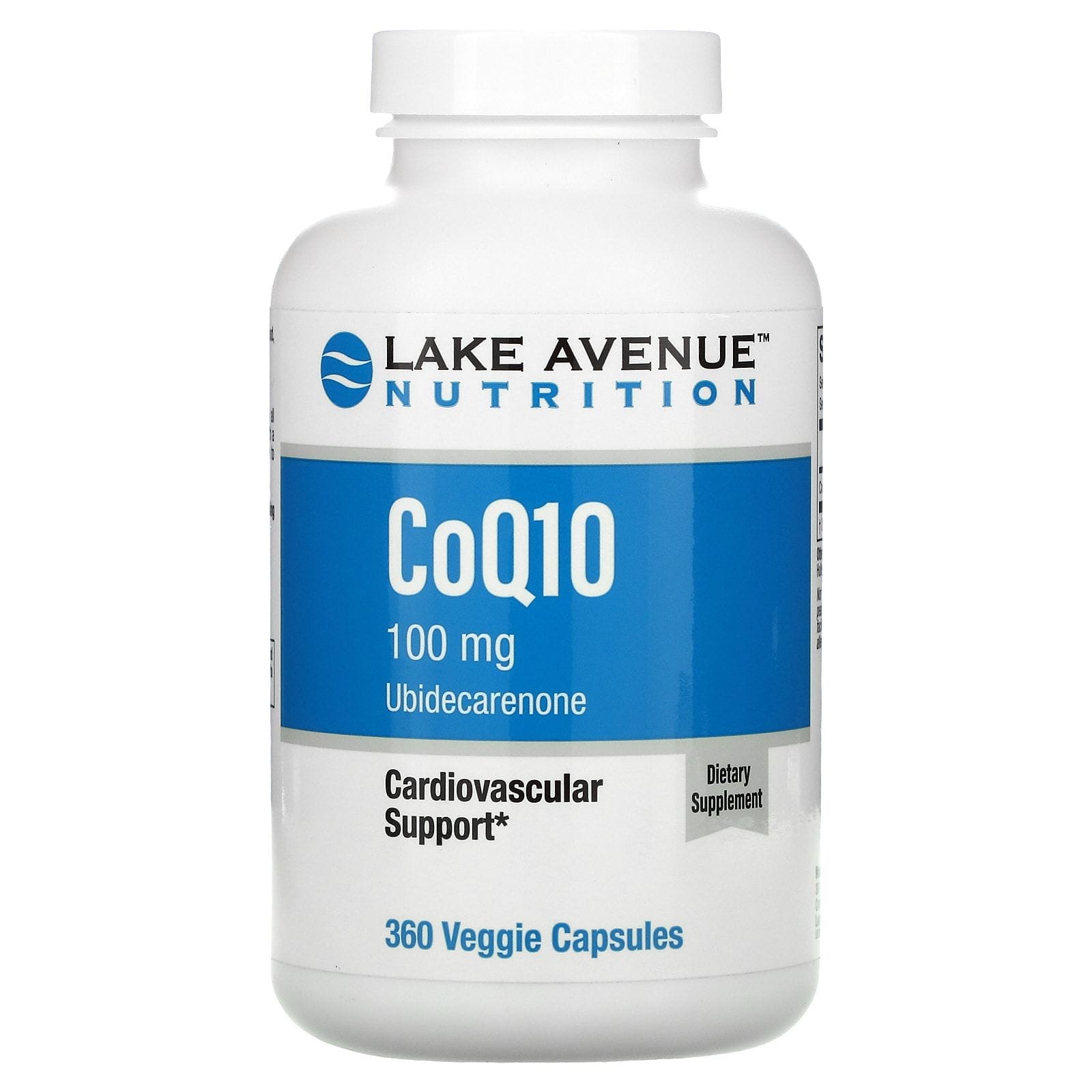 Lake Avenue Nutrition, CoQ10, Verificada por la farmacopea de EE. UU. (USP), 100 mg, 360 cápsulas vegetales