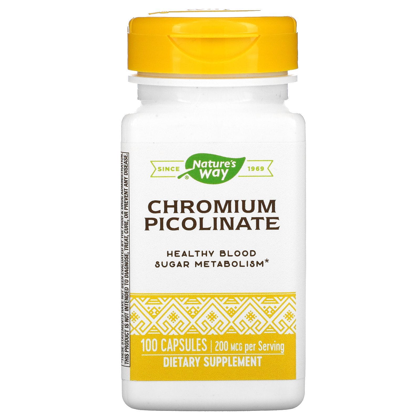 Nature's Way, Picolinato de cromo, 200 mcg, 100 Cápsulas