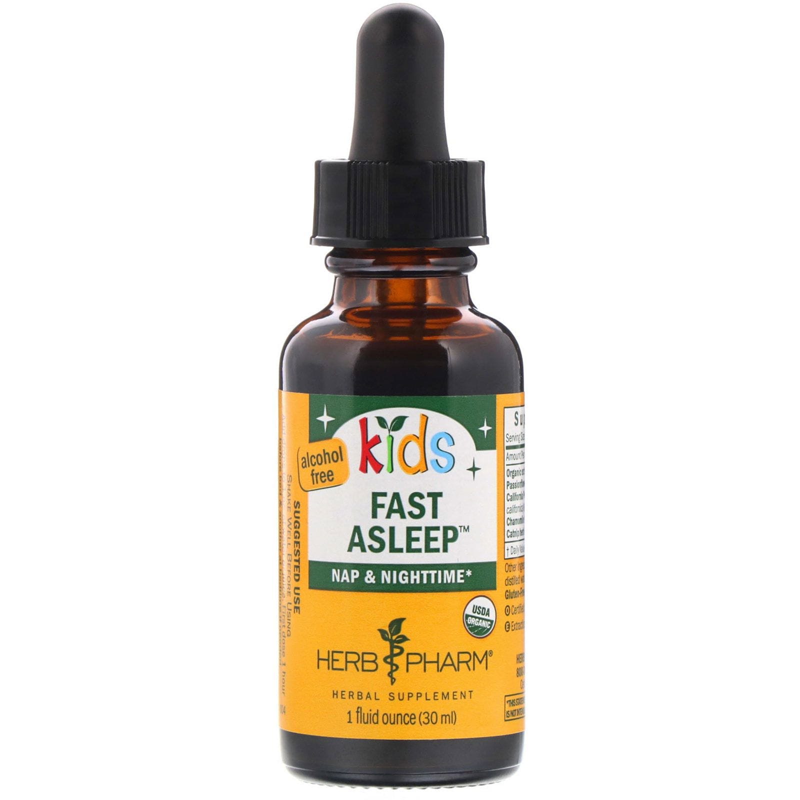 Herb Pharm, Sedante de efecto rápido orgánico para niños, sin alcohol, 1 fl oz (30 ml)