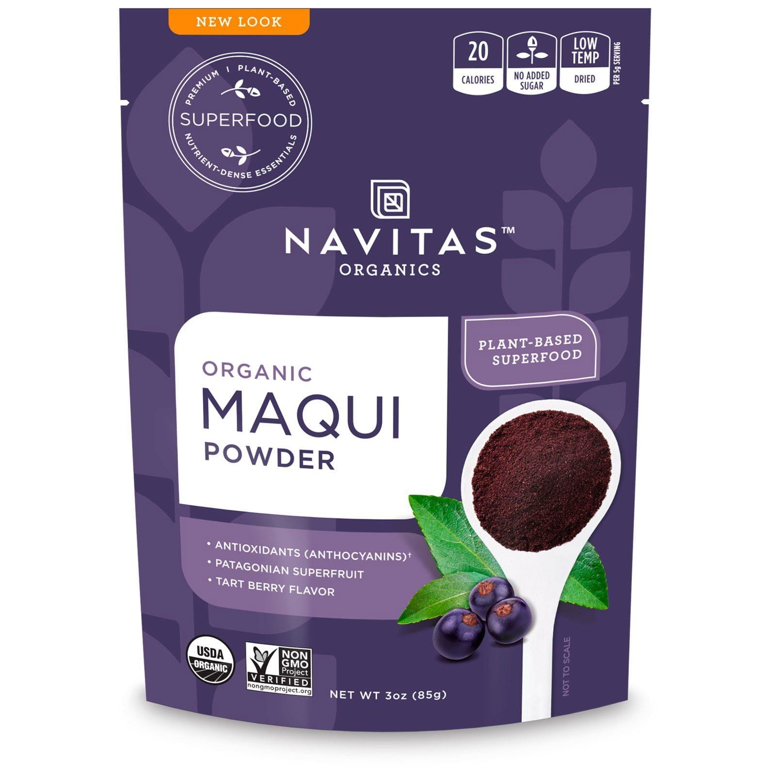 Navitas Organics, Polvo de maqui orgánico, baya agria, 3 oz (85 g)