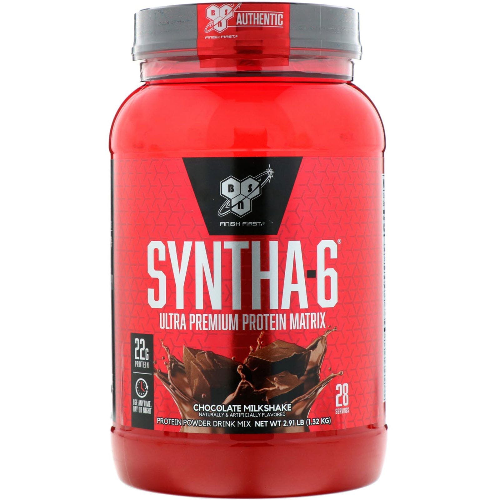 BSN, Syntha-6, Bebida en Polvo Proteica, Licuado de Chocolate, 2.91 lbs (1.32 kg)