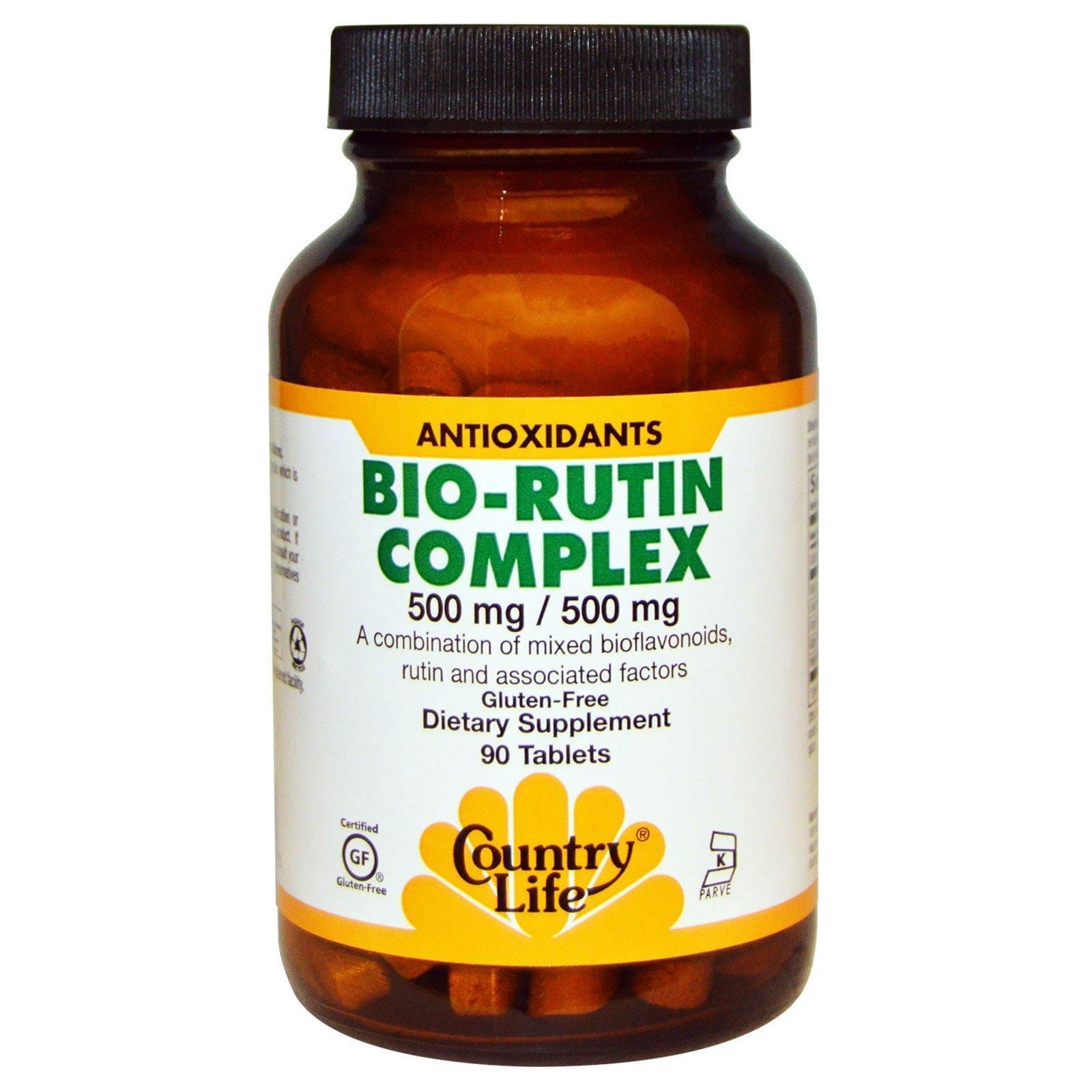 Country Life, Complejo de bio-rutina, 500 mg / 500 mg, 90 tabletas