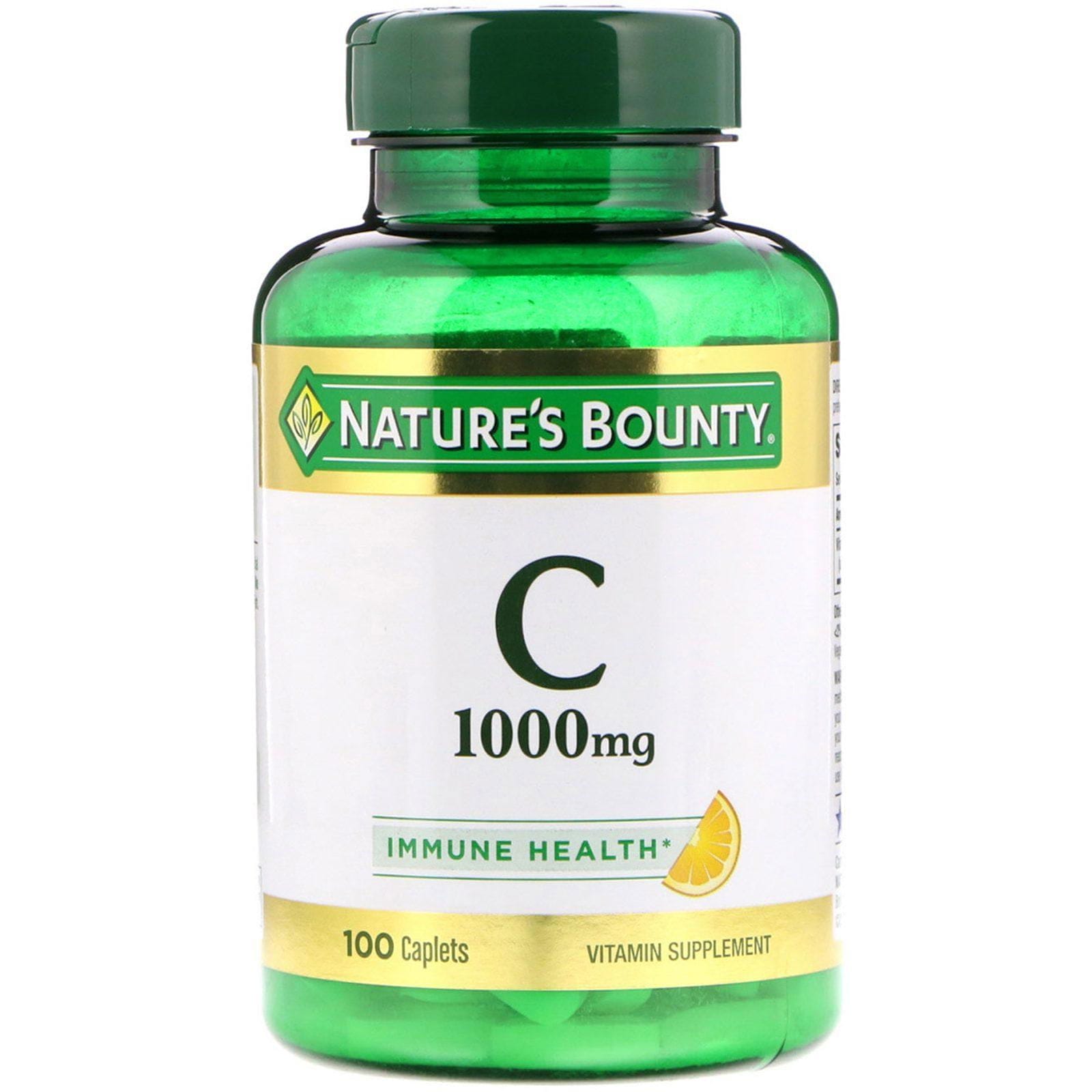 Nature's Bounty, Vitamina C, 1000 mg, 100 comprimidos oblongos