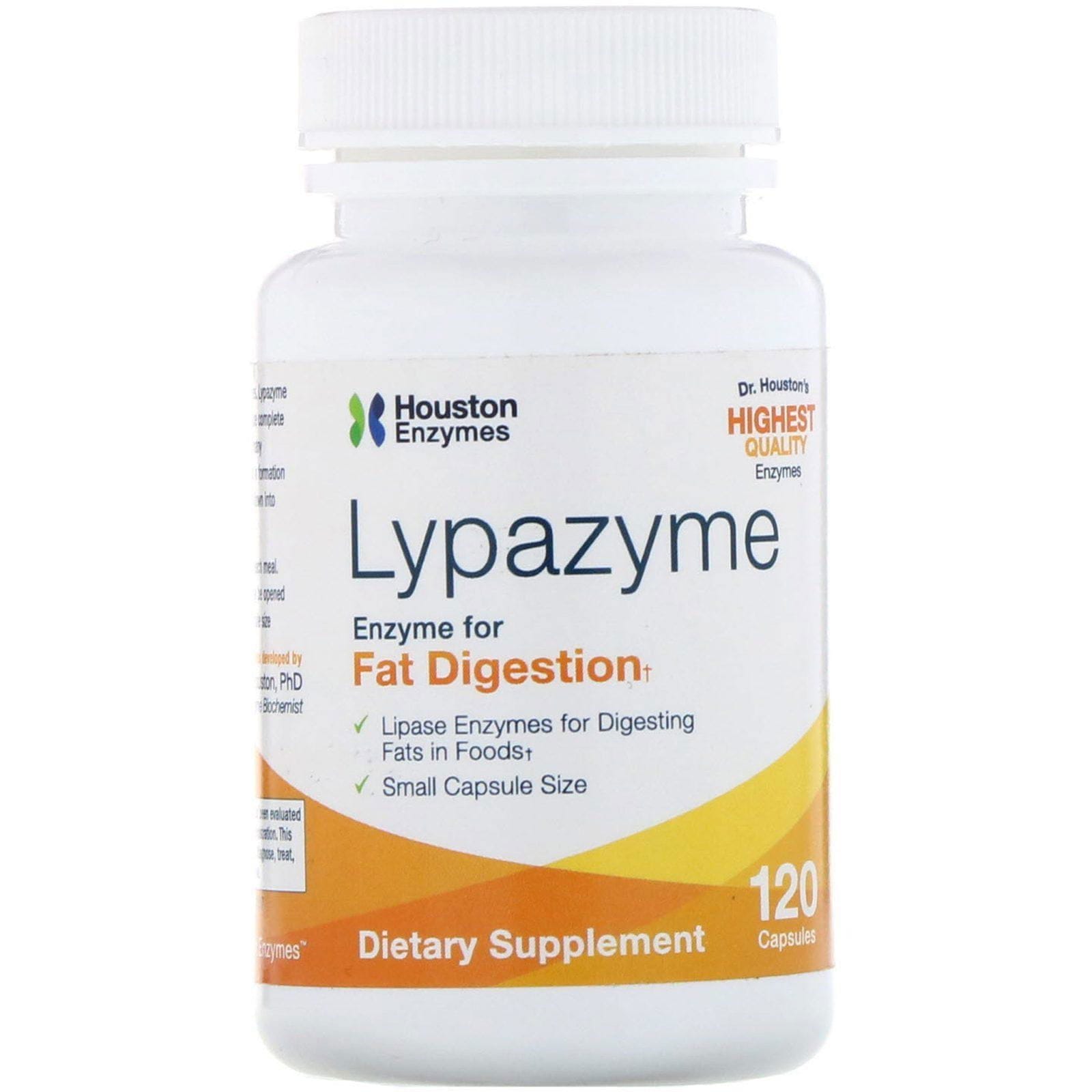 Houston Enzymes, Lypazyme, 120 Cápsulas