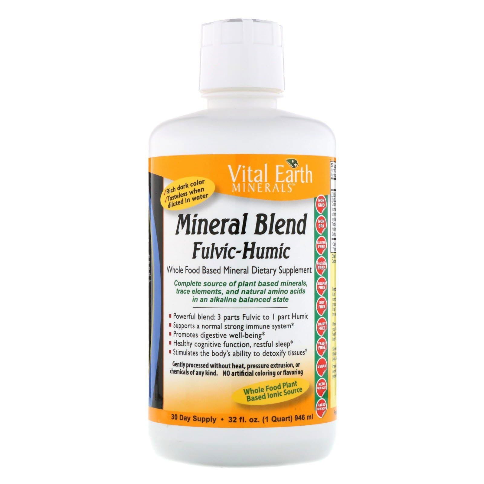 Vital Earth Minerals, Mezcla mineral, fúlvico y húmico, 32 oz líq. (946 ml)