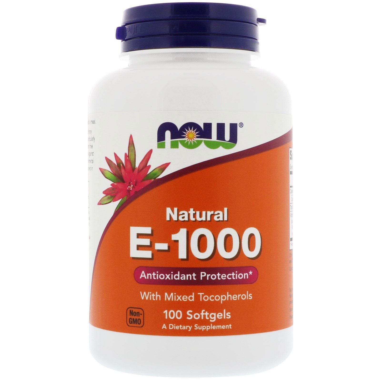Now Foods, E-1000, 100 Pastillas Blandas de Gel