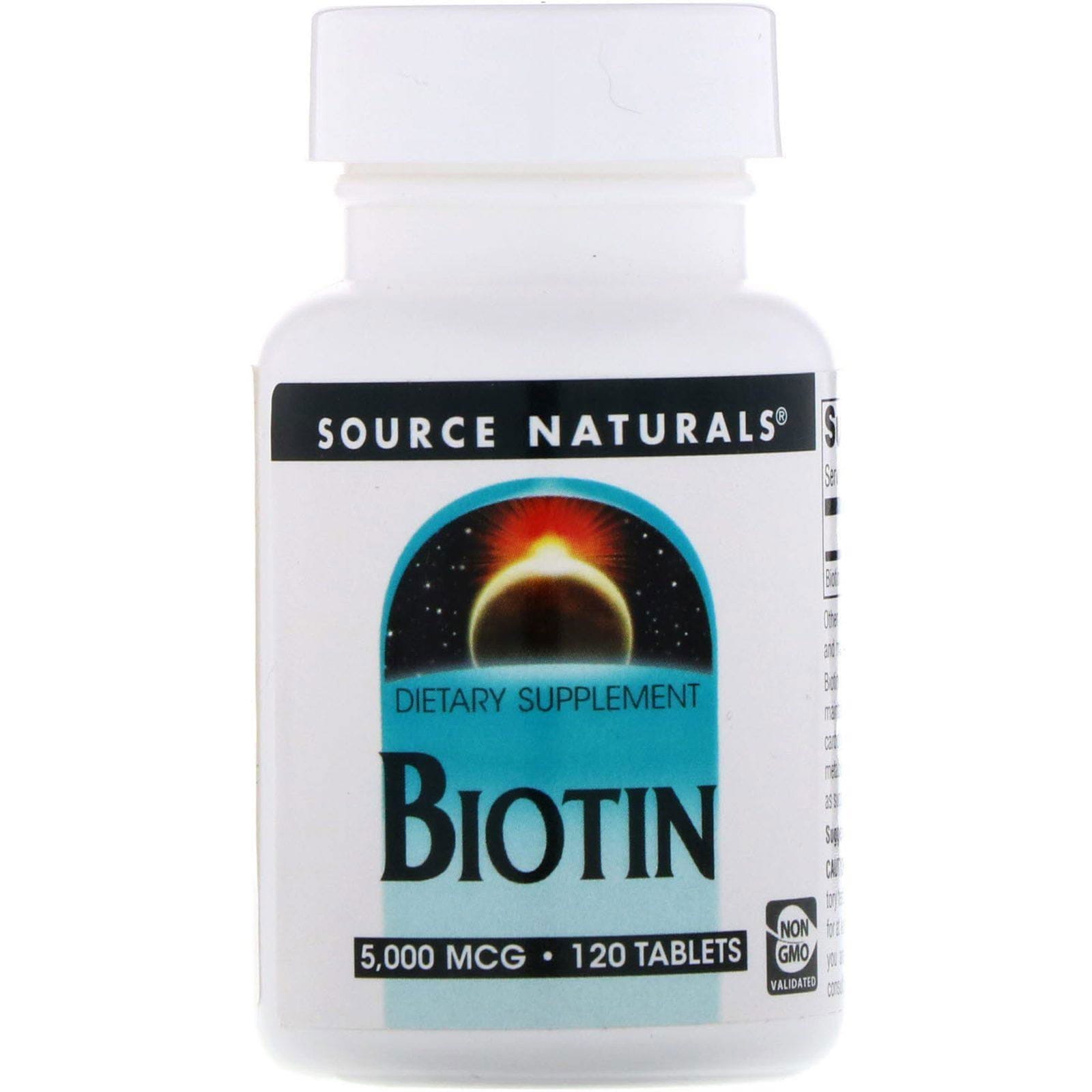 Source Naturals, Biotina, 5,000 mcg, 120 Tabletas