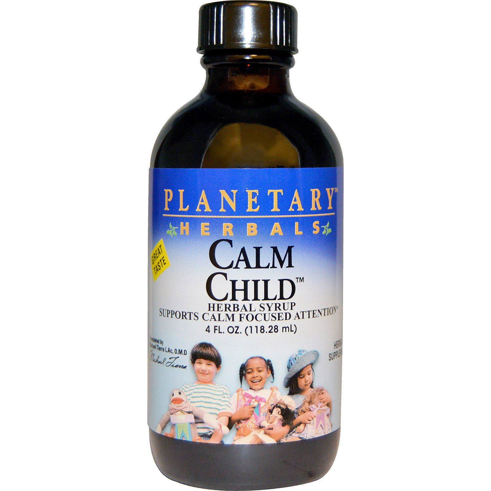 Planetary Herbals, Sirope de Hierbas Calmante para Niños, 4 fl oz (118.28 ml)