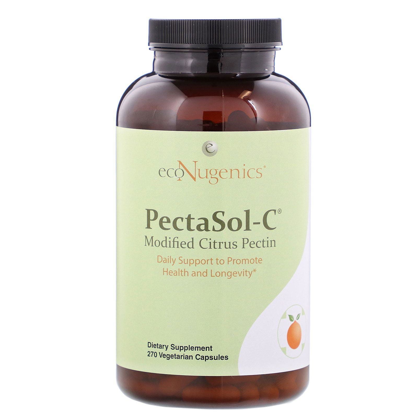 Econugenics, PectaSol-C, Pectina cítrica modificada, 270 cápsulas vegetarianas