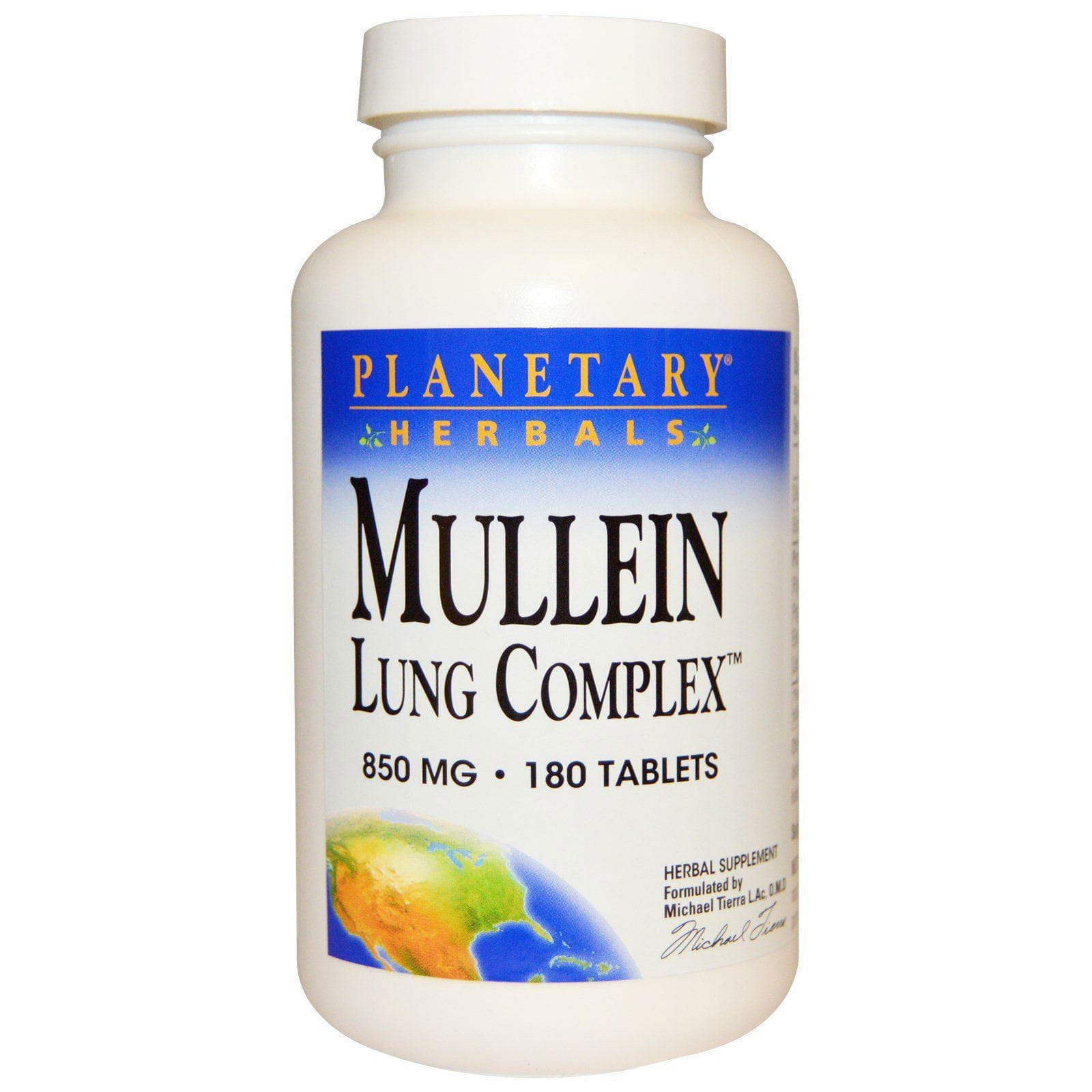 Planetary Herbals, Complejo pulmonar de gordolobo, 850 mg, 180 comprimidos