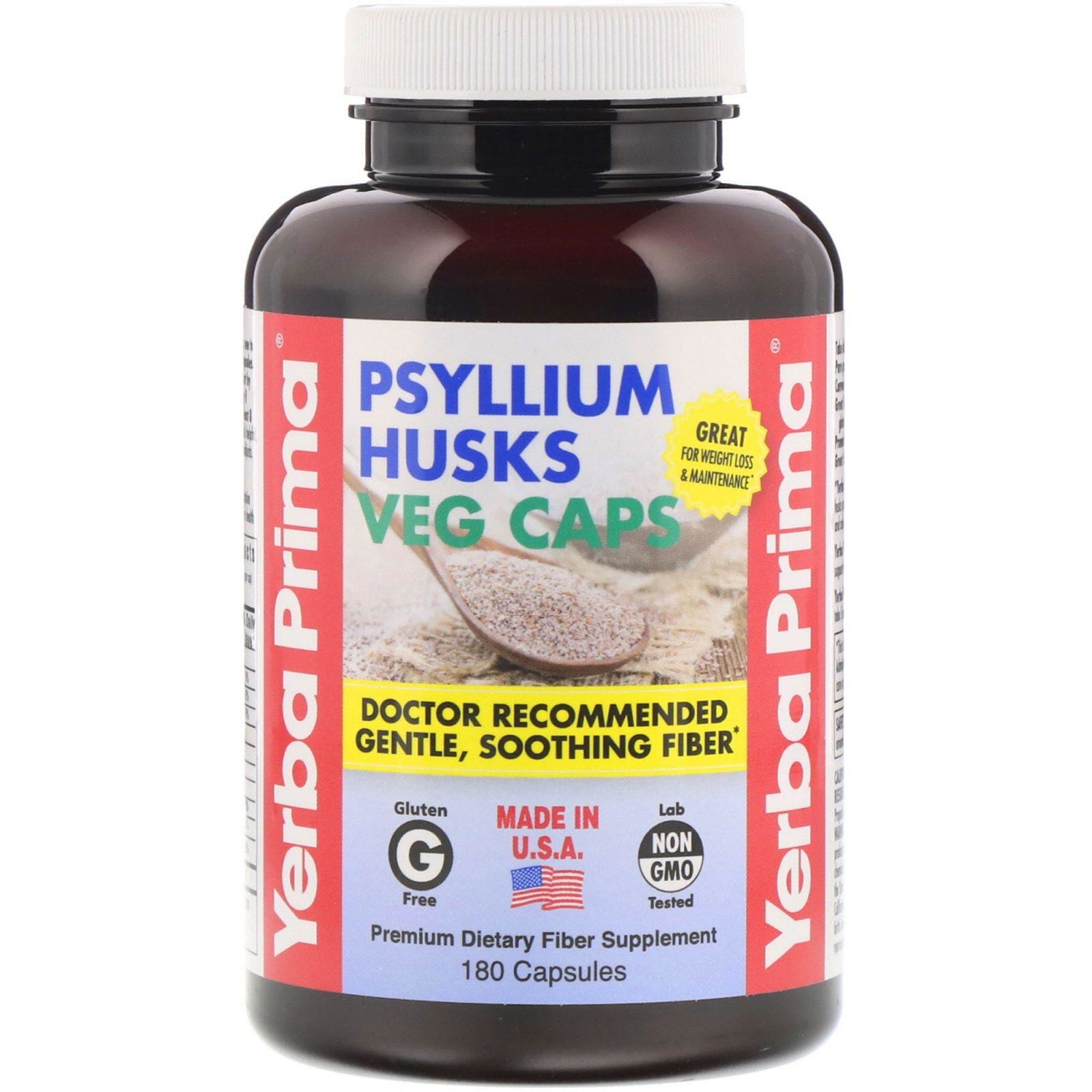 Yerba Prima, Cáscaras de Psilio, 625 mg, 180 Cápsulas Vegetarianas