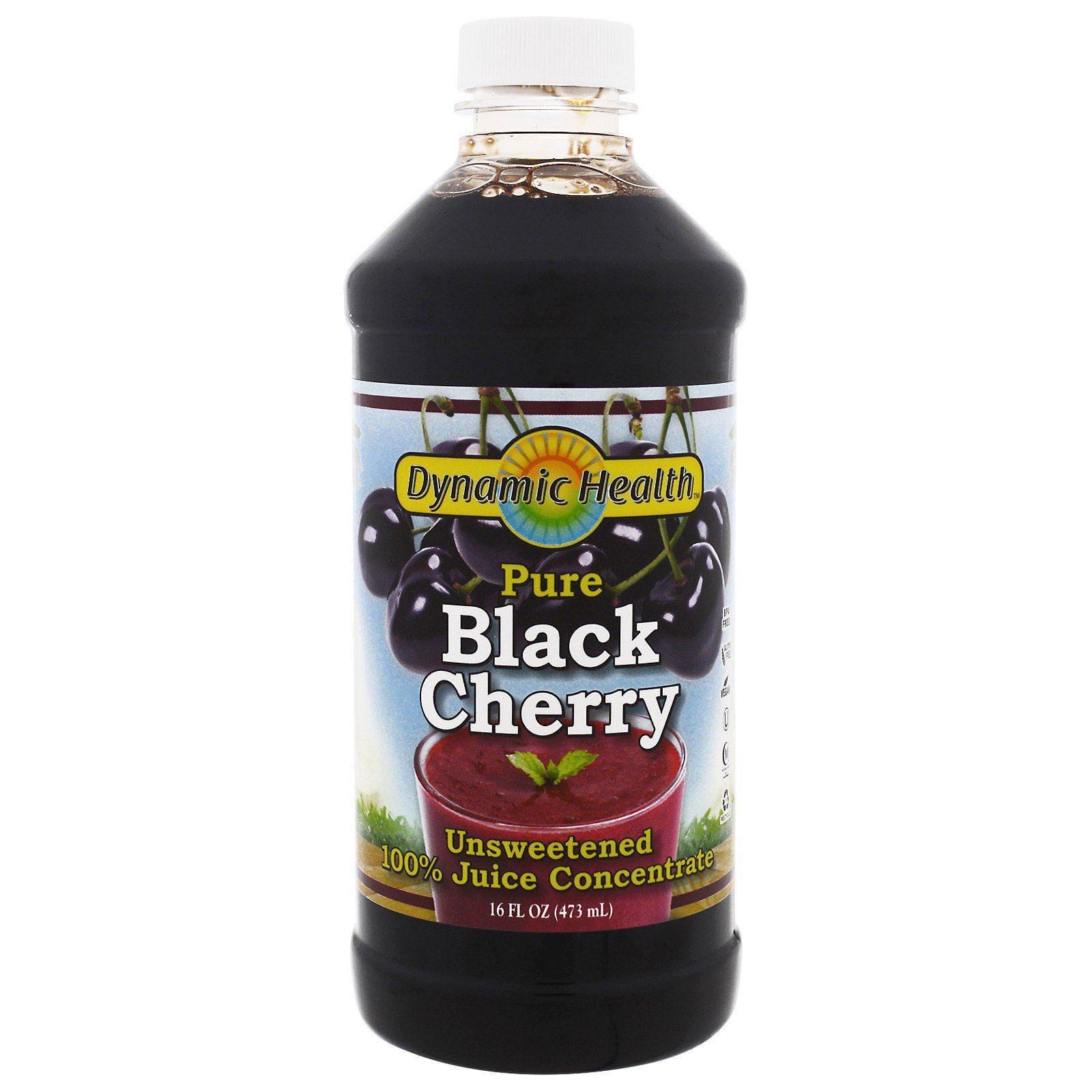 Dynamic Health Laboratories, Pure Black Cherry, 100% Juice Concentrate, Unsweetened, 16 fl oz (473 ml)