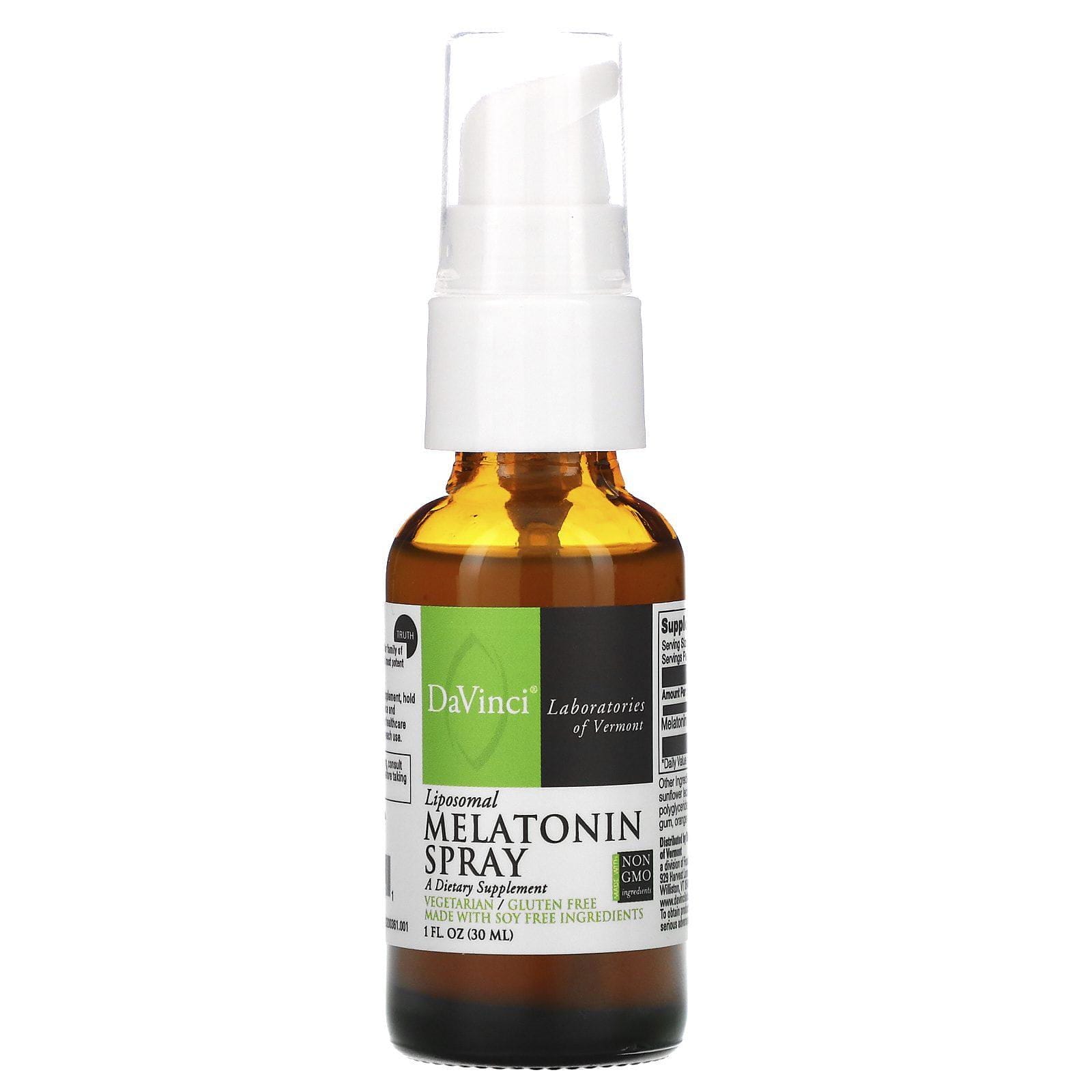 DaVinci Laboratories of Vermont, Spray con melatonina liposomal, 30 ml (1 oz. líq.)