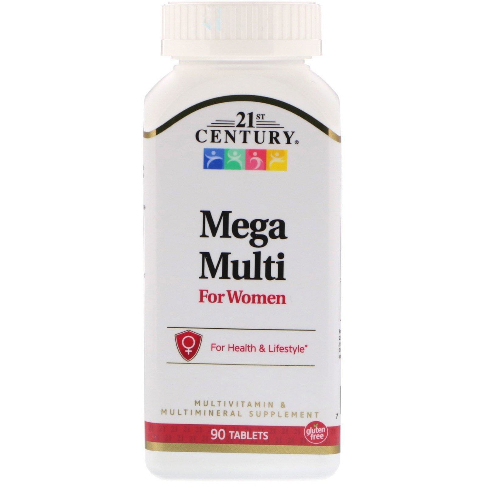 21st Century, Mega Multi, para mujeres, Multivitaminas & Multiminerales, 90 comprimidos